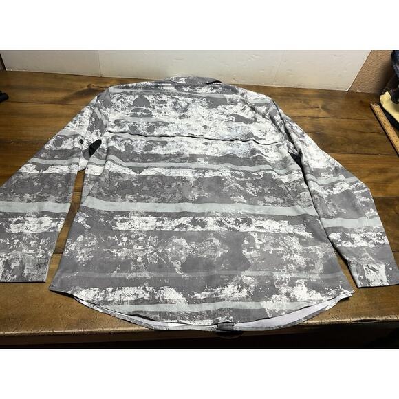 PELAGIC Eclipse Pro Series Guide Shirt 2XL Gray Camo Button Up Long Sleeve - Picture 14 of 16